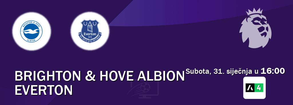 Izravni prijenos utakmice Brighton & Hove Albion i Everton pratite uživo na Arena Sport 4 (subota, 31. siječnja u  16:00).