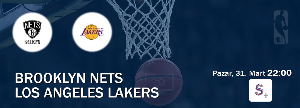 Karşılaşma Brooklyn Nets - Los Angeles Lakers S Sport +'den canlı yayınlanacak (Pazar, 31. Mart  22:00).