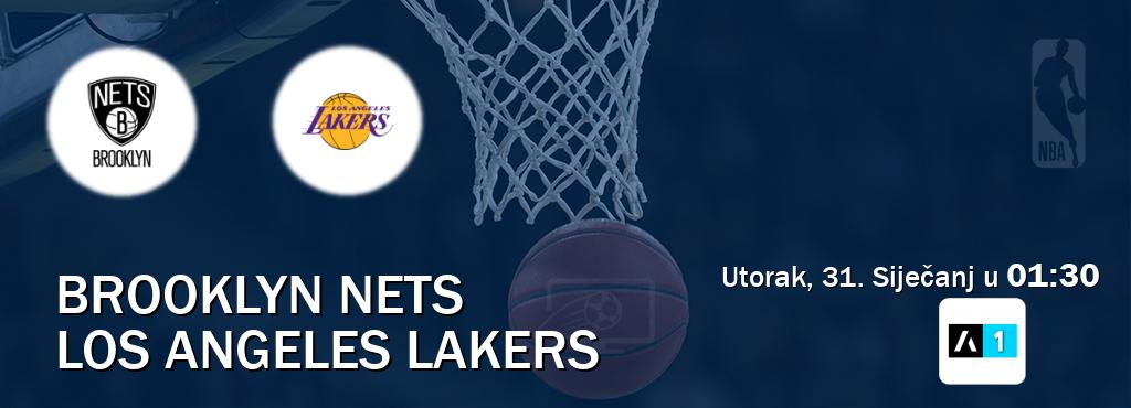 Izravni prijenos utakmice Brooklyn Nets i Los Angeles Lakers pratite uživo na Arena Sport 1 (Utorak, 31. Siječanj u  01:30).