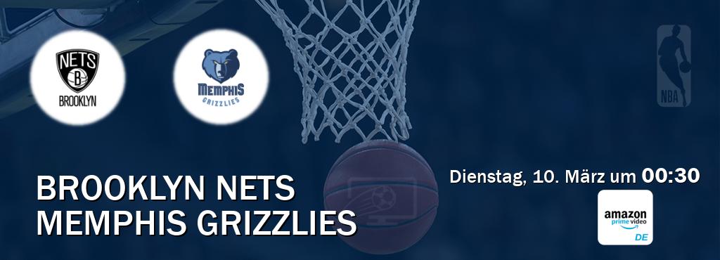 Das Spiel zwischen Brooklyn Nets und Memphis Grizzlies wird am Dienstag, 10. März um  00:30, live vom Amazon Prime DE übertragen.