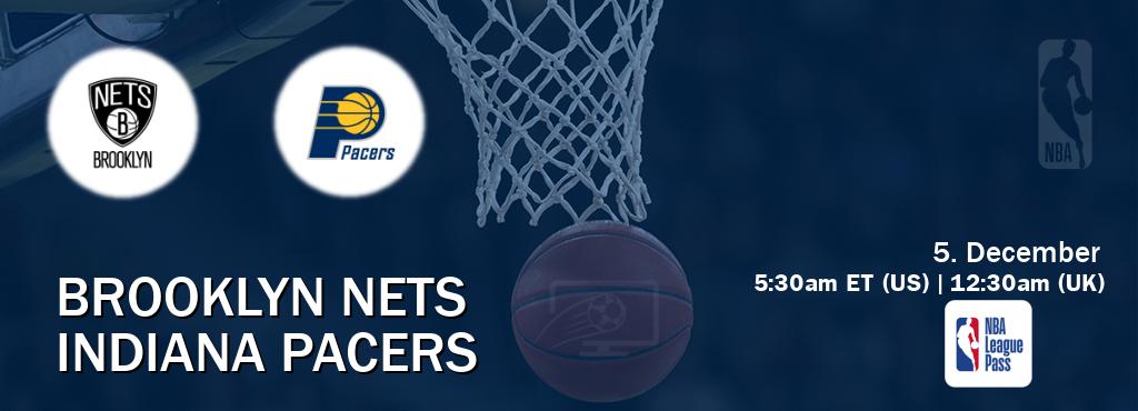 You can watch game live between Brooklyn Nets and Indiana Pacers on NBA League Pass.