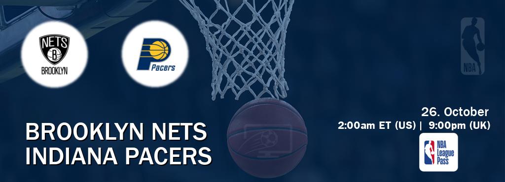 You can watch game live between Brooklyn Nets and Indiana Pacers on NBA League Pass.