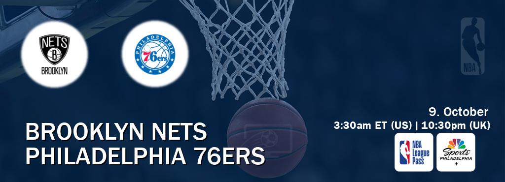 You can watch game live between Brooklyn Nets and Philadelphia 76ers on NBA League Pass and NBCS Philadelphia+(US). You can watch game live between Brooklyn Nets and Philadelphia 76ers on NBA League Pass and NBCS Philadelphia+(US).