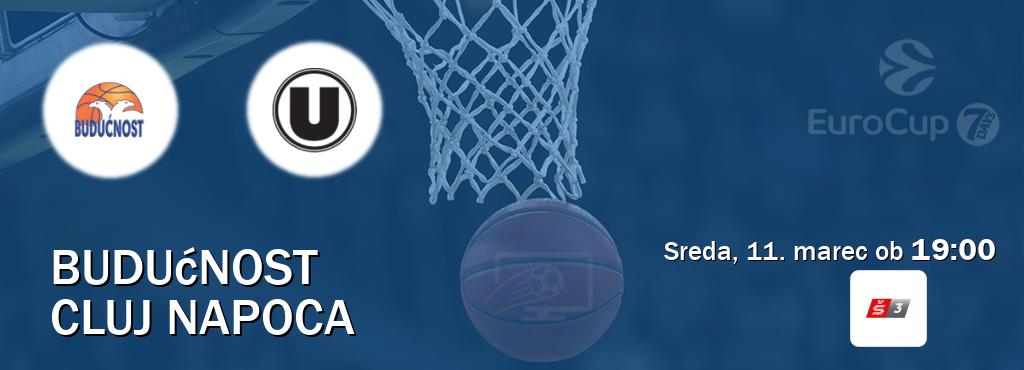 Budućnost in Cluj Napoca v živo na Sport TV 3. Prenos tekme bo v sreda, 11. marec ob  19:00