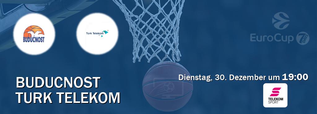 Das Spiel zwischen Buducnost und Turk Telekom wird am Dienstag, 30. Dezember um  19:00, live vom Magenta Sport übertragen.