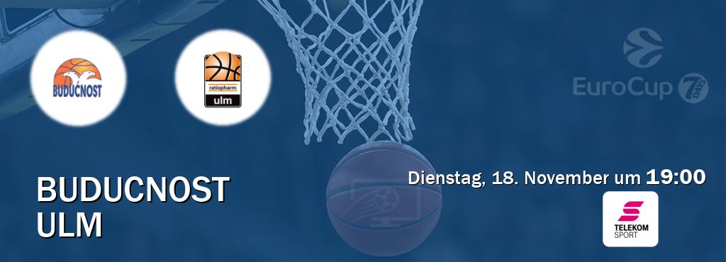 Das Spiel zwischen Buducnost und Ulm wird am Dienstag, 18. November um 19:00, live vom Magenta Sport übertragen. Das Spiel zwischen Buducnost und Ulm wird am Dienstag, 18. November um 19:00, live vom Magenta Sport übertragen.