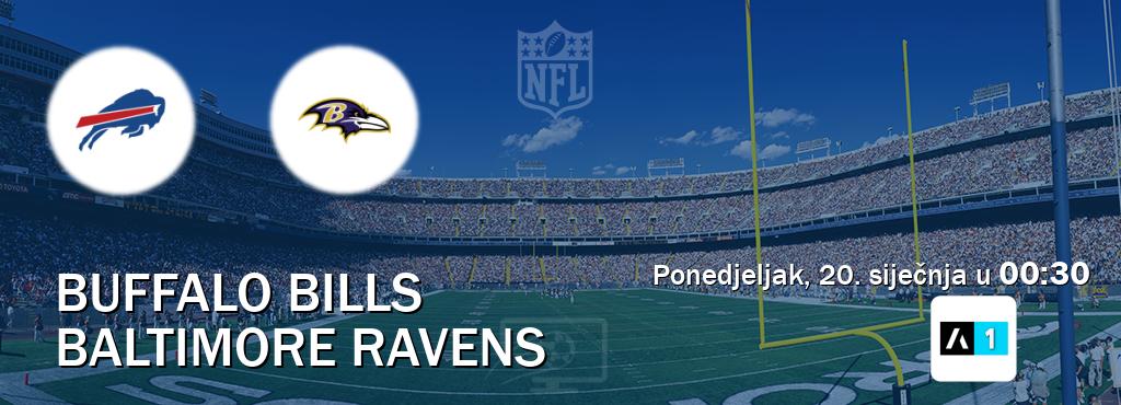 Izravni prijenos utakmice Buffalo Bills i Baltimore Ravens pratite uživo na Arena Sport 1 (ponedjeljak, 20. siječnja u  00:30).