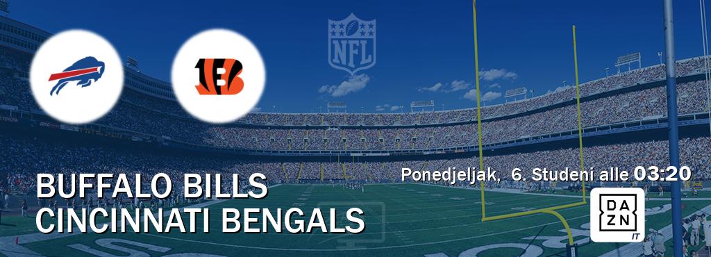Il match Buffalo Bills - Cincinnati Bengals sarà trasmesso in diretta TV su DAZN Italia (ore 03:20)