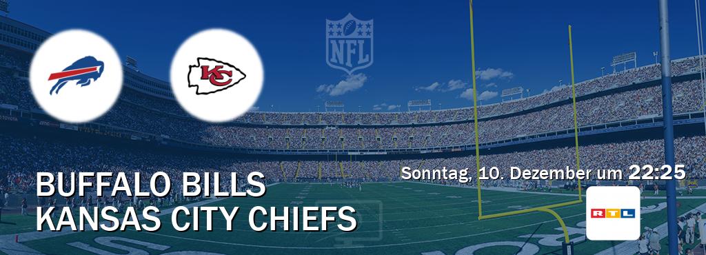 Das Spiel zwischen Buffalo Bills und Kansas City Chiefs wird am Sonntag, 10. Dezember um  22:25, live vom RTL übertragen.