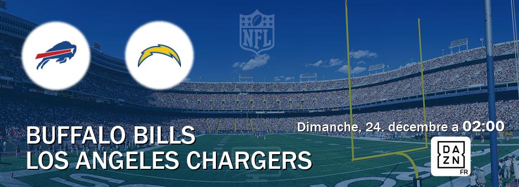 Match entre Buffalo Bills et Los Angeles Chargers en direct à la DAZN (dimanche, 24. décembre a  02:00).