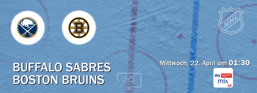 Das Spiel zwischen Buffalo Sabres und Boston Bruins wird am Mittwoch, 22. April um  01:30, live vom Sky Sport Mix übertragen.