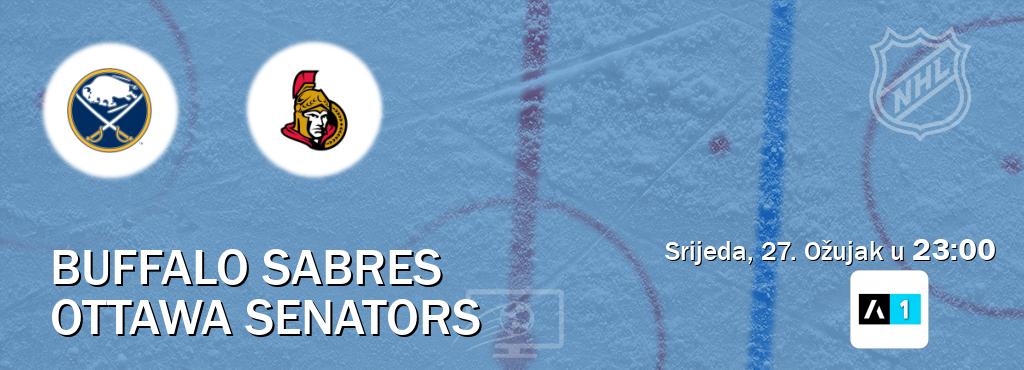 Izravni prijenos utakmice Buffalo Sabres i Ottawa Senators pratite uživo na Arena Sport 1 (Srijeda, 27. Ožujak u  23:00).