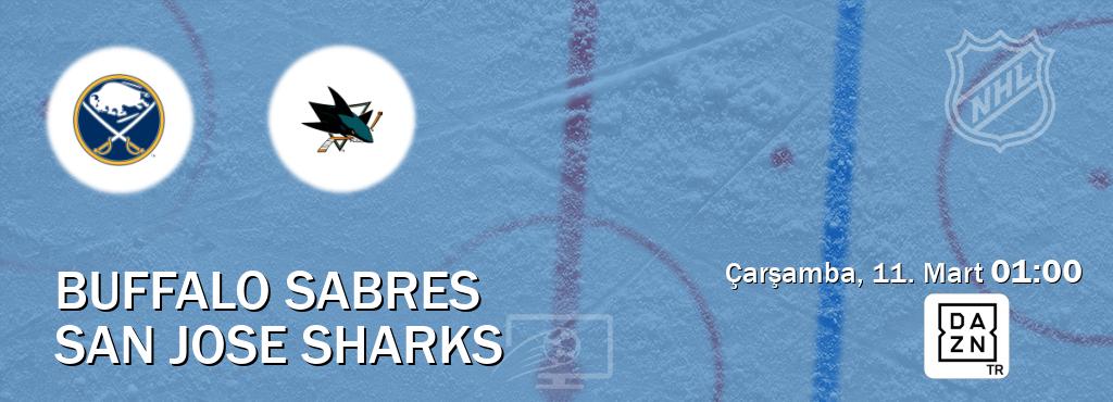 Karşılaşma Buffalo Sabres - San Jose Sharks DAZN'den canlı yayınlanacak (Çarşamba, 11. Mart  01:00).