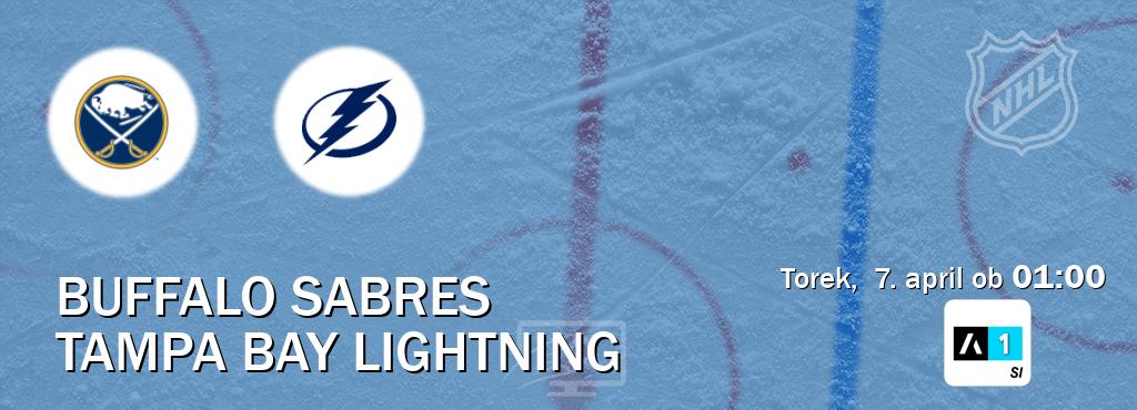 Prenos tekme med Buffalo Sabres in Tampa Bay Lightning v živo na Arena Sport 1 (torek,  7. april ob  01:00 uri).