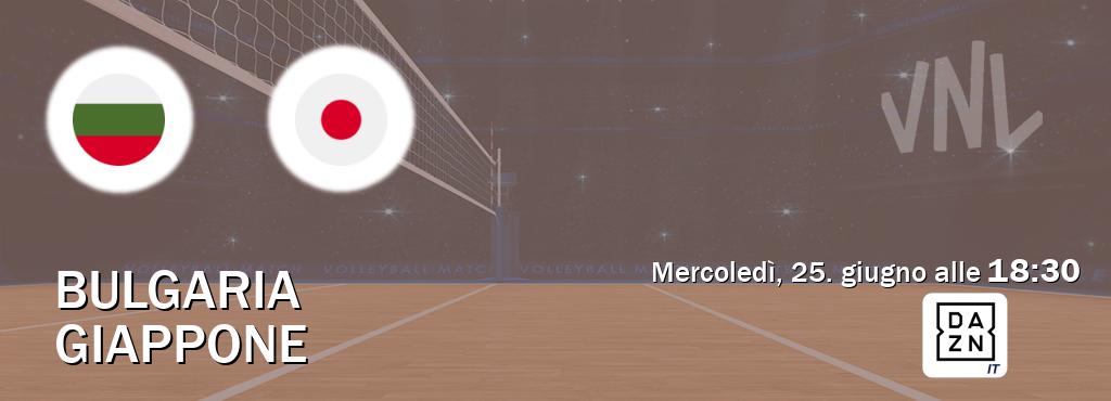 Il match Bulgaria - Giappone sarà trasmesso in diretta TV su DAZN Italia (ore 18:30)