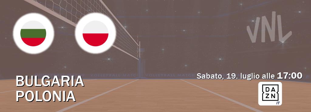 Il match Bulgaria - Polonia sarà trasmesso in diretta TV su DAZN Italia (ore 17:00)