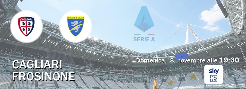 Il match Cagliari - Frosinone sarà trasmesso in diretta TV su Sky Sport Bar (ore 19:30) Il match Cagliari - Frosinone sarà trasmesso in diretta TV su Sky Sport Bar (ore 19:30)