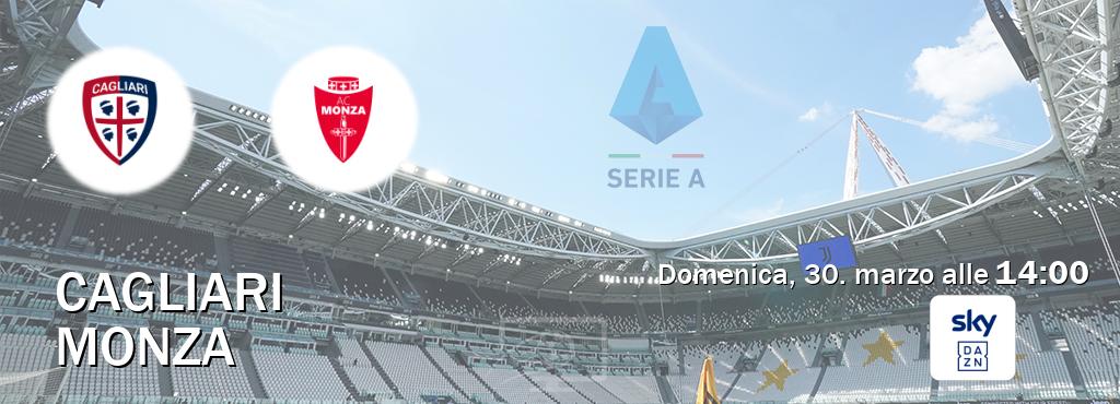 Il match Cagliari - Monza sarà trasmesso in diretta TV su Sky Sport Bar (ore 14:00)