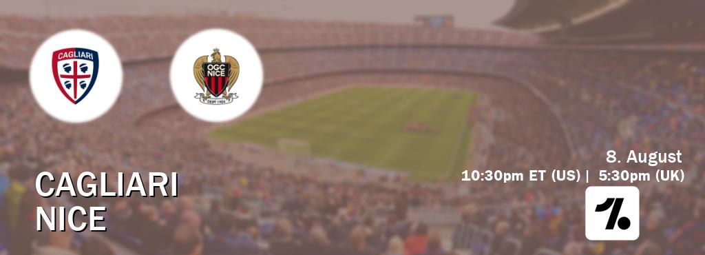 You can watch game live between Cagliari and Nice on OneFootball.