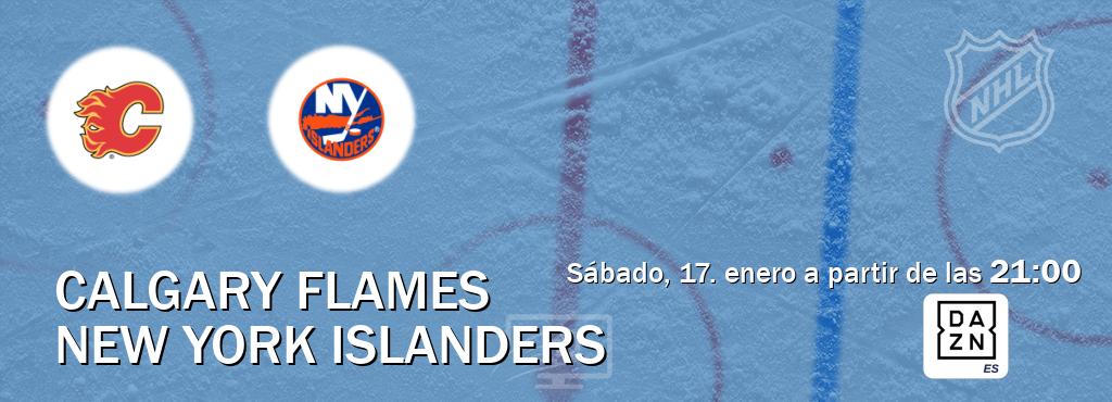 El partido entre Calgary Flames y New York Islanders será retransmitido por DAZN España (sábado, 17. enero a partir de las 21:00). El partido entre Calgary Flames y New York Islanders será retransmitido por DAZN España (sábado, 17. enero a partir de las 21:00).