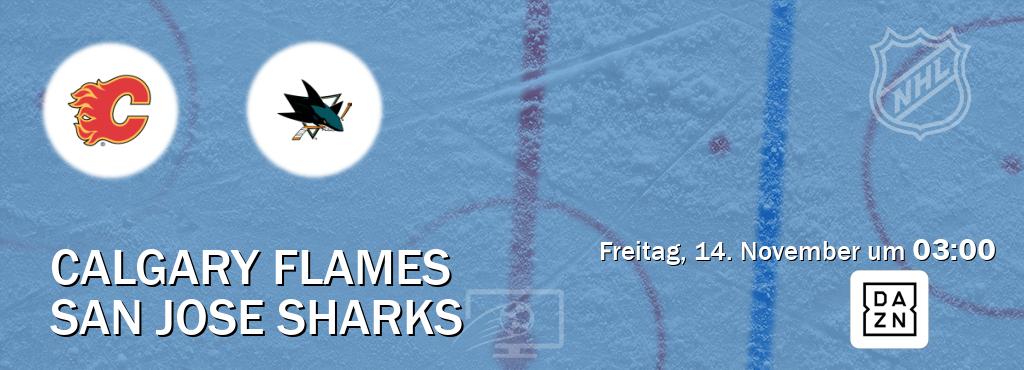 Das Spiel zwischen Calgary Flames und San Jose Sharks wird am Freitag, 14. November um 03:00, live vom DAZN übertragen. Das Spiel zwischen Calgary Flames und San Jose Sharks wird am Freitag, 14. November um 03:00, live vom DAZN übertragen.
