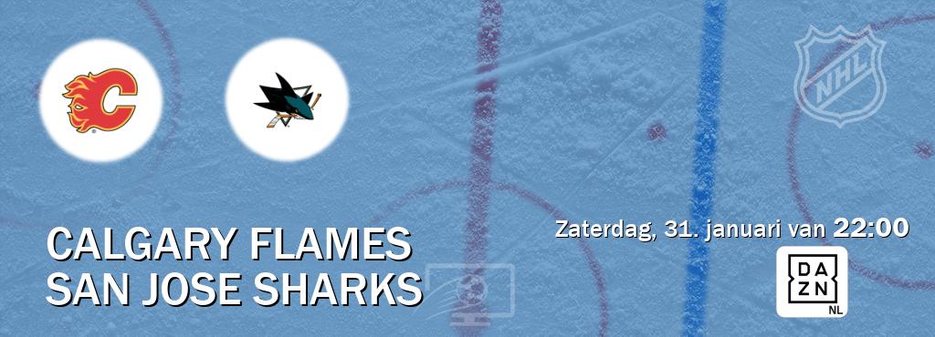 Wedstrijd tussen Calgary Flames en San Jose Sharks live op tv bij DAZN (zaterdag, 31. januari van 22:00). Wedstrijd tussen Calgary Flames en San Jose Sharks live op tv bij DAZN (zaterdag, 31. januari van 22:00).