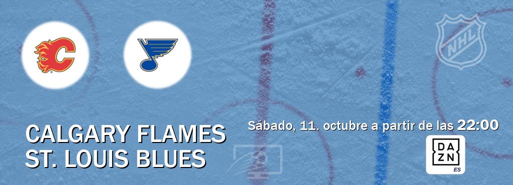 El partido entre Calgary Flames y St. Louis Blues será retransmitido por DAZN España (sábado, 11. octubre a partir de las 22:00). El partido entre Calgary Flames y St. Louis Blues será retransmitido por DAZN España (sábado, 11. octubre a partir de las 22:00).