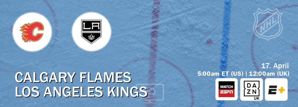 You can watch game live between Calgary Flames and Los Angeles Kings on WatchESPN(AU), DAZN UK(UK), ESPN+(US).