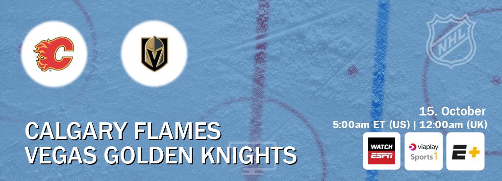 You can watch game live between Calgary Flames and Vegas Golden Knights on WatchESPN(AU), Viaplay Sports 1(UK), ESPN+(US). You can watch game live between Calgary Flames and Vegas Golden Knights on WatchESPN(AU), Viaplay Sports 1(UK), ESPN+(US).