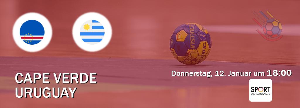 Das Spiel zwischen Cape Verde und Uruguay wird am Donnerstag, 12. Januar um  18:00, live vom Sportdeutschland.TV übertragen.