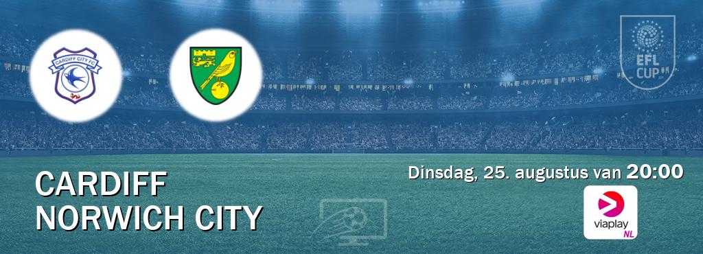 Wedstrijd tussen Cardiff en Norwich City live op tv bij Viaplay Nederland (dinsdag, 25. augustus van  20:00).