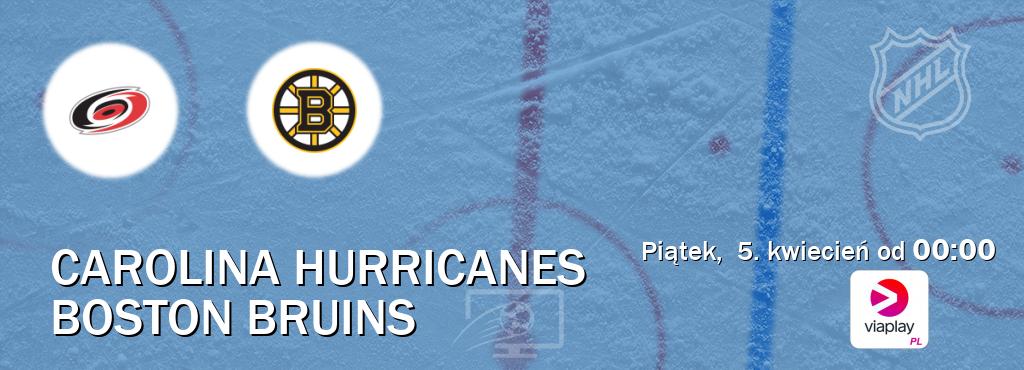 Gra między Carolina Hurricanes i Boston Bruins transmisja na żywo w Viaplay Polska (piątek,  5. kwiecień od  00:00).