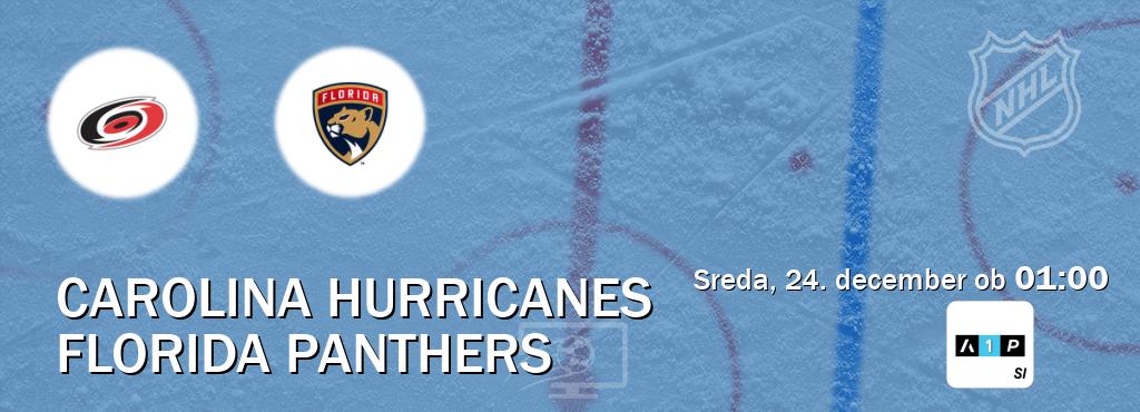 Dvoboj Carolina Hurricanes in Florida Panthers s prenosom tekme v živo na Arena Sport Premium.
