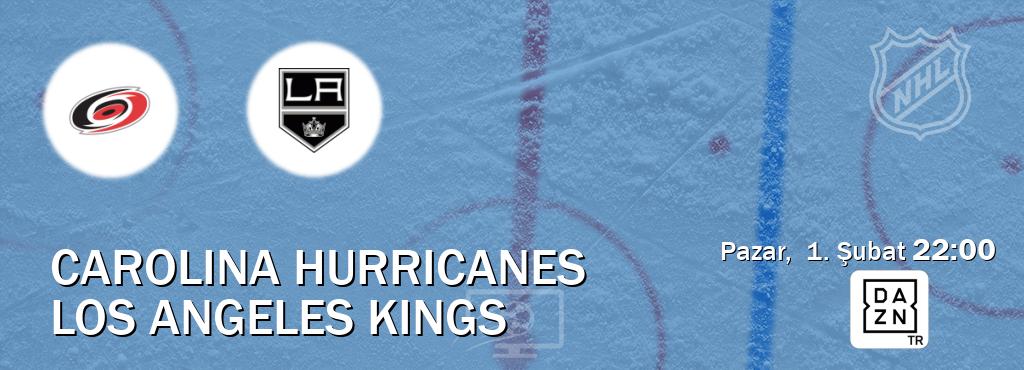 Karşılaşma Carolina Hurricanes - Los Angeles Kings DAZN'den canlı yayınlanacak (Pazar,  1. Şubat  22:00).