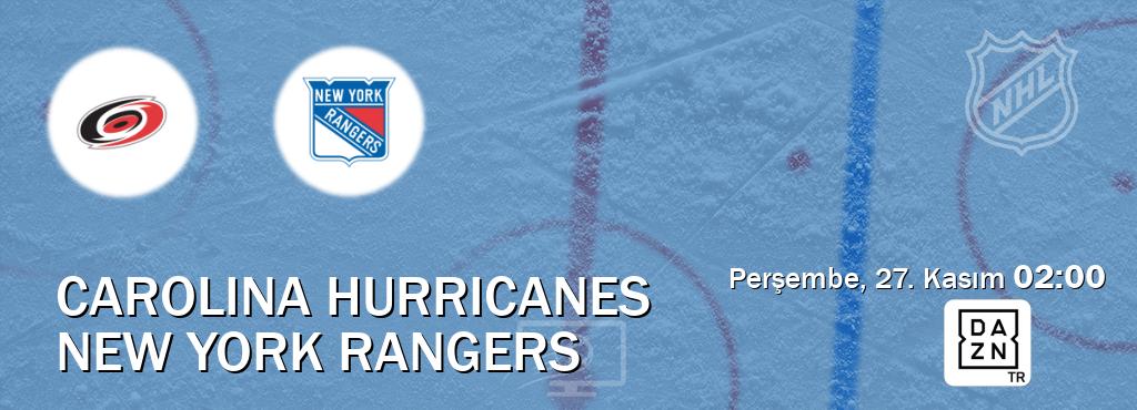 Karşılaşma Carolina Hurricanes - New York Rangers DAZN'den canlı yayınlanacak (Perşembe, 27. Kasım 02:00). Karşılaşma Carolina Hurricanes - New York Rangers DAZN'den canlı yayınlanacak (Perşembe, 27. Kasım 02:00).