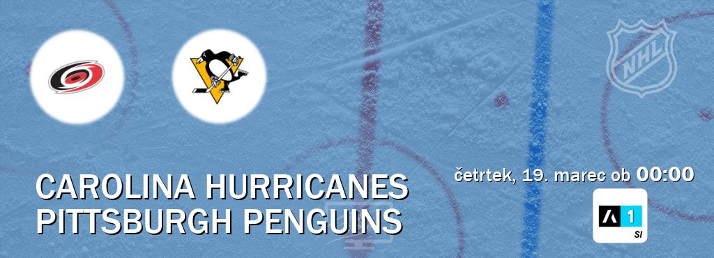 Carolina Hurricanes in Pittsburgh Penguins v živo na Arena Sport 1. Prenos tekme bo v četrtek, 19. marec ob  00:00