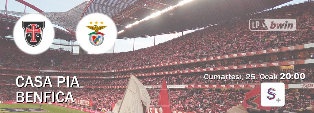 Karşılaşma Casa Pia - Benfica S Sport +'den canlı yayınlanacak (Cumartesi, 25. Ocak  20:00).