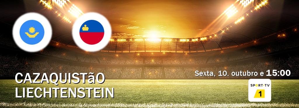 Jogo entre Cazaquistão e Liechtenstein tem emissão Sport TV 1 (sexta, 10. outubro e 15:00). Jogo entre Cazaquistão e Liechtenstein tem emissão Sport TV 1 (sexta, 10. outubro e 15:00).