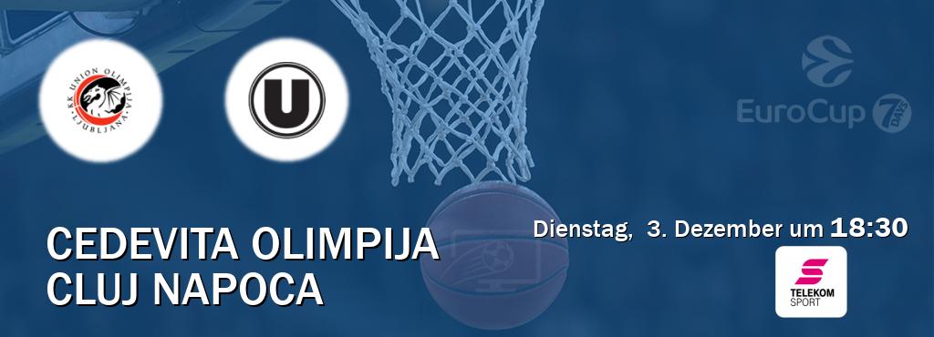 Das Spiel zwischen Cedevita Olimpija und Cluj Napoca wird am Dienstag,  3. Dezember um  18:30, live vom Magenta Sport übertragen.