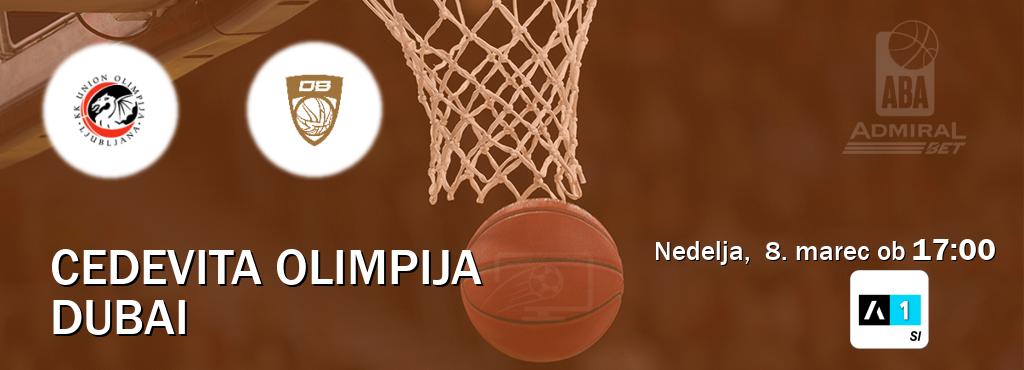 Dvoboj Cedevita Olimpija in Dubai s prenosom tekme v živo na Arena Sport 1.