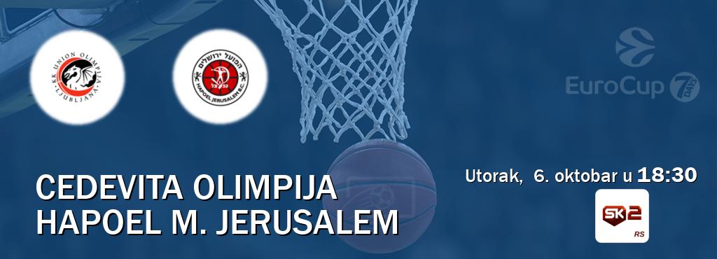 Izravni prijenos utakmice Cedevita Olimpija i Hapoel M. Jerusalem pratite uživo na Sportklub 2 (utorak, 6. oktobar u 18:30). Izravni prijenos utakmice Cedevita Olimpija i Hapoel M. Jerusalem pratite uživo na Sportklub 2 (utorak, 6. oktobar u 18:30).