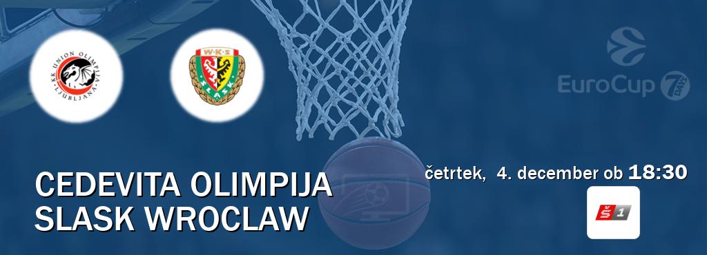 Prenos tekme med Cedevita Olimpija in Slask Wroclaw v živo na Sport TV 1 (četrtek,  4. december ob  18:30 uri).