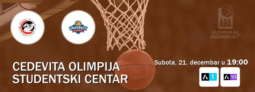 Izravni prijenos utakmice Cedevita Olimpija i Studentski Centar pratite uživo na Arena Sport 1 i Arena Sport 10 (subota, 21. decembar u  19:00).