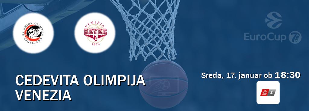 Prenos tekme med Cedevita Olimpija in Venezia v živo na Sport TV 1 (sreda, 17. januar ob  18:30 uri).
