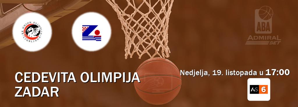 Izravni prijenos utakmice Cedevita Olimpija i Zadar pratite uživo na Arena Sport 6 (nedjelja, 19. listopada u 17:00). Izravni prijenos utakmice Cedevita Olimpija i Zadar pratite uživo na Arena Sport 6 (nedjelja, 19. listopada u 17:00).