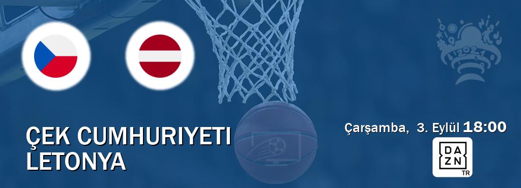 Karşılaşma Çek Cumhuriyeti - Letonya DAZN'den canlı yayınlanacak (Çarşamba,  3. Eylül  18:00).