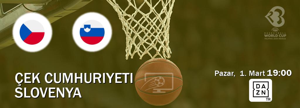 Karşılaşma Çek Cumhuriyeti - Slovenya DAZN'den canlı yayınlanacak (Pazar,  1. Mart  19:00).