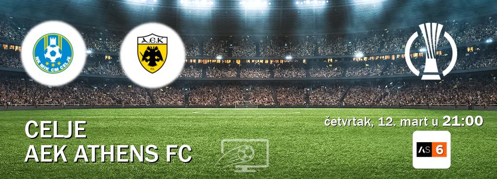 Izravni prijenos utakmice Celje i AEK Athens FC pratite uživo na Arena Sport 6 (četvrtak, 12. mart u  21:00).