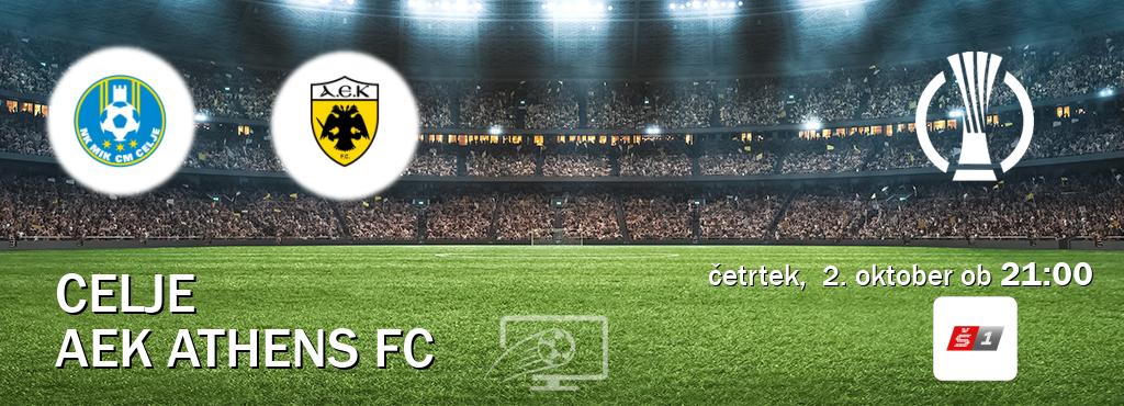 Prenos tekme med Celje in AEK Athens FC v živo na Sport TV 1 (četrtek, 2. oktober ob 21:00 uri). Prenos tekme med Celje in AEK Athens FC v živo na Sport TV 1 (četrtek, 2. oktober ob 21:00 uri).