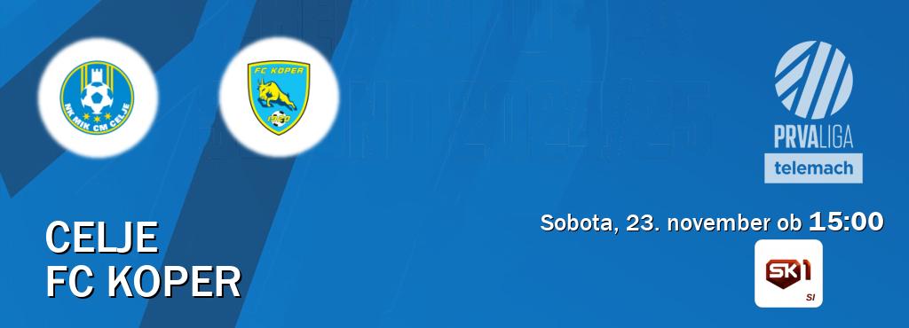 Celje in FC Koper v živo na Sportklub 1. Prenos tekme bo v sobota, 23. november ob  15:00